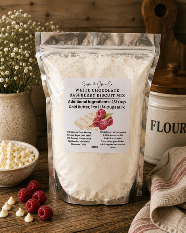 White Chocolate Raspberry Biscuit Mix