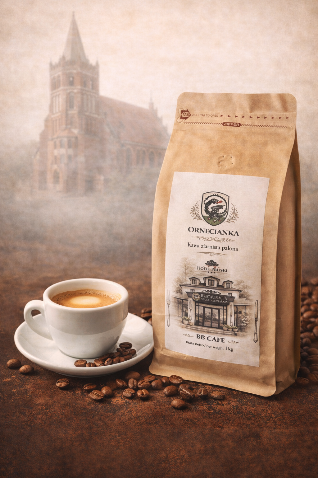 Kawa Ziarnista Palona Ornecianka 1 kg.