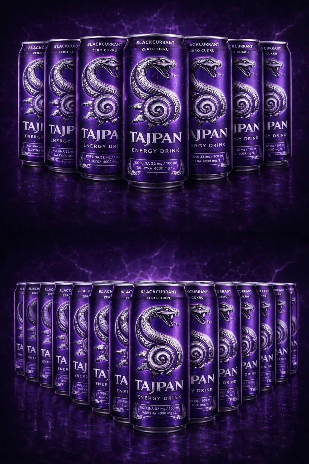 Zestaw 24 puszek Tajpan Energy Blackcurrant
