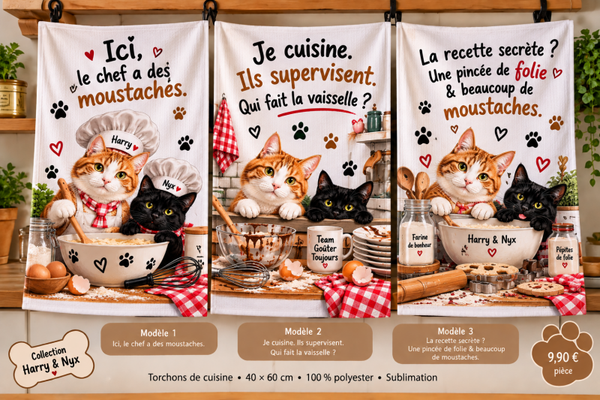 Torchon de cuisine – Collection Harry & Nyx