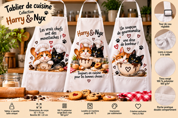 Tablier de cuisine – Collection Harry & Nyx