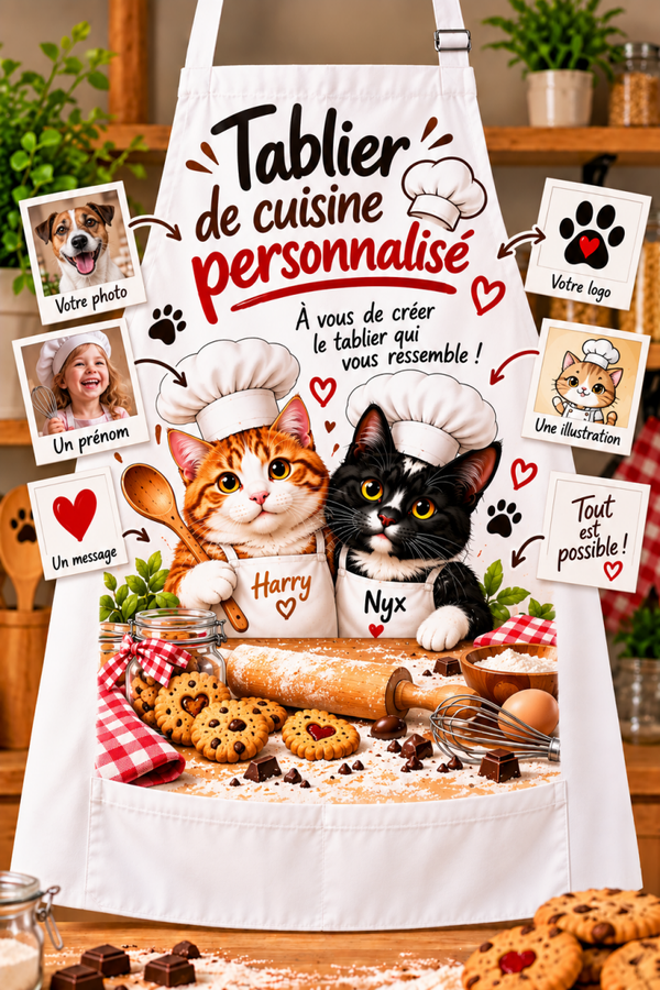Tablier de cuisine personnalisable