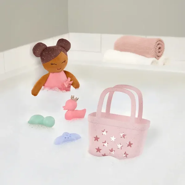Badpop met speelmandje