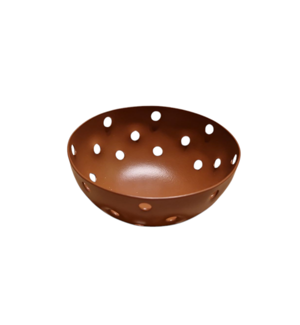 Schaaltje Metaal 'Rond Dots', Roest