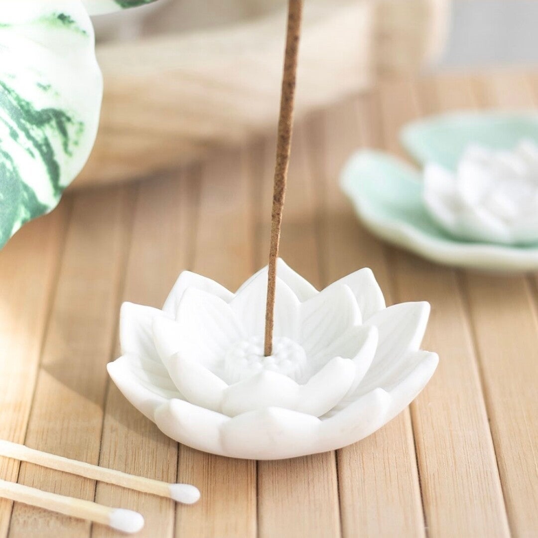 Wierookhouder 'Witte Lotus'