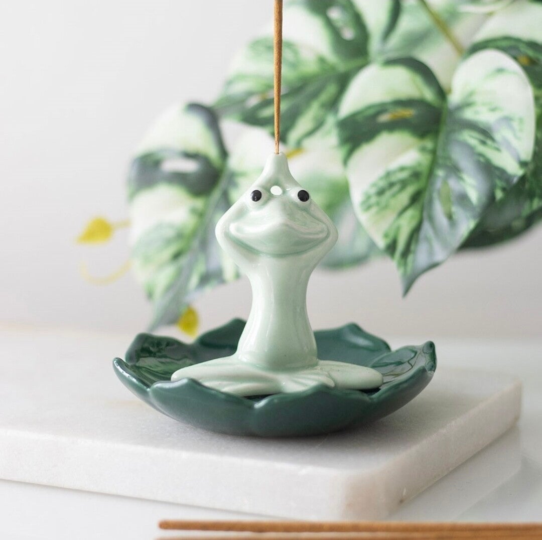 Wierookhouder 'Yoga Kikker'