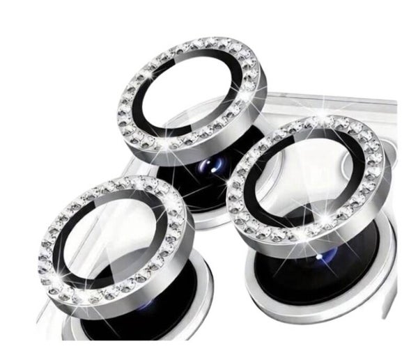 iPhone Diamond Camera Lens Protector - Silver
