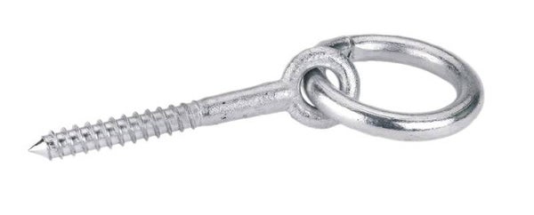 Stafring met houtschroef - Anneau d'attache avec vis à bois - Eye bolt with wood screw - Barrenring mit Holzschraube