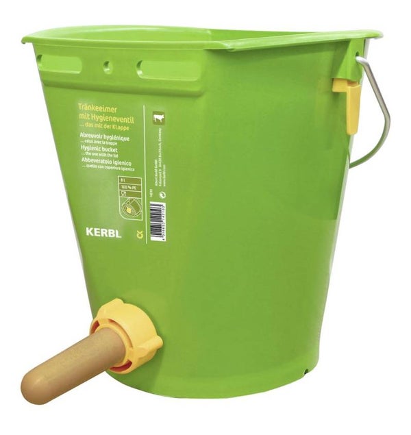 Kalverspeenemmer met hygiëneventiel - Seau d'allaitement - Feeding bucket with hygienic valve - Tränkeeimer mit Hygieneventil