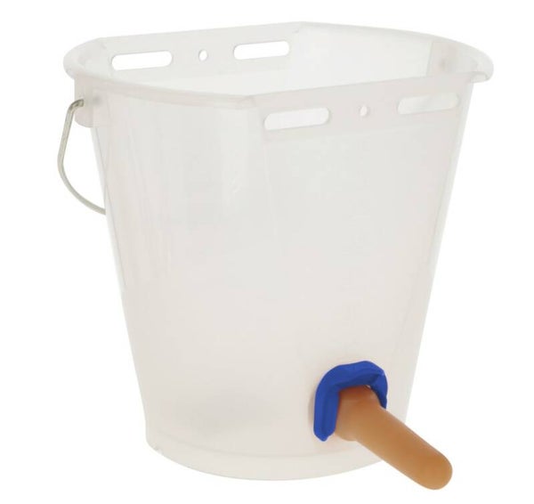 Kalverspeenemmer met hygiëneventiel - Seau d'allaitement - Feeding bucket with hygienic valve - Tränkeeimer mit Hygieneventil FixClip New Generation