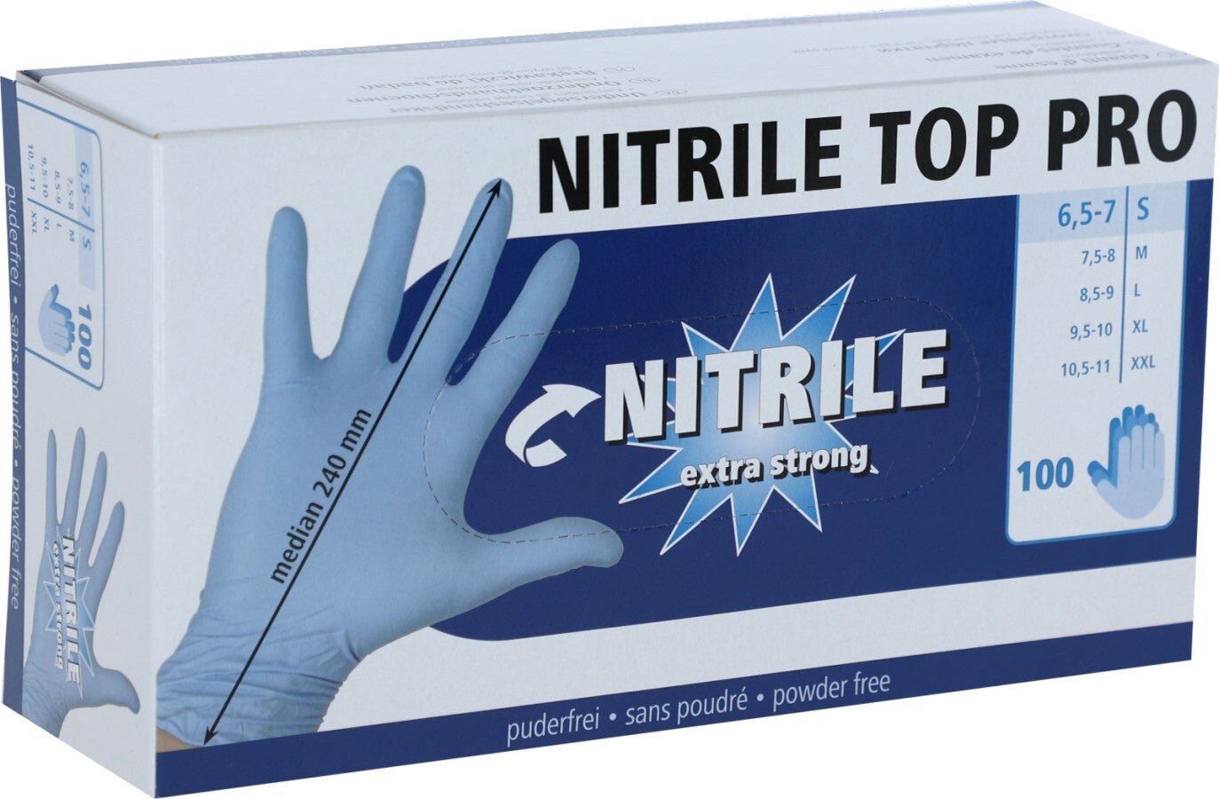 Wegwerphandschoenen - Gants à usage unique - Disposable gloves - Einmalhandschuhe Nitrile Top Pro
