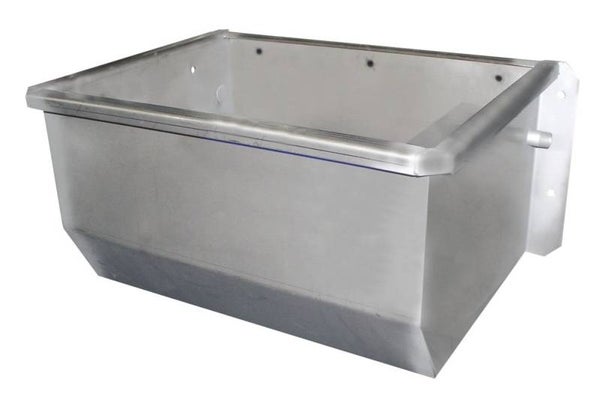 Trogdrinkbank RVS, verwarmbaar - Abreuvoir en inox chauffant - Stainless steel water trough, heatable - Trogtränke edelstahl