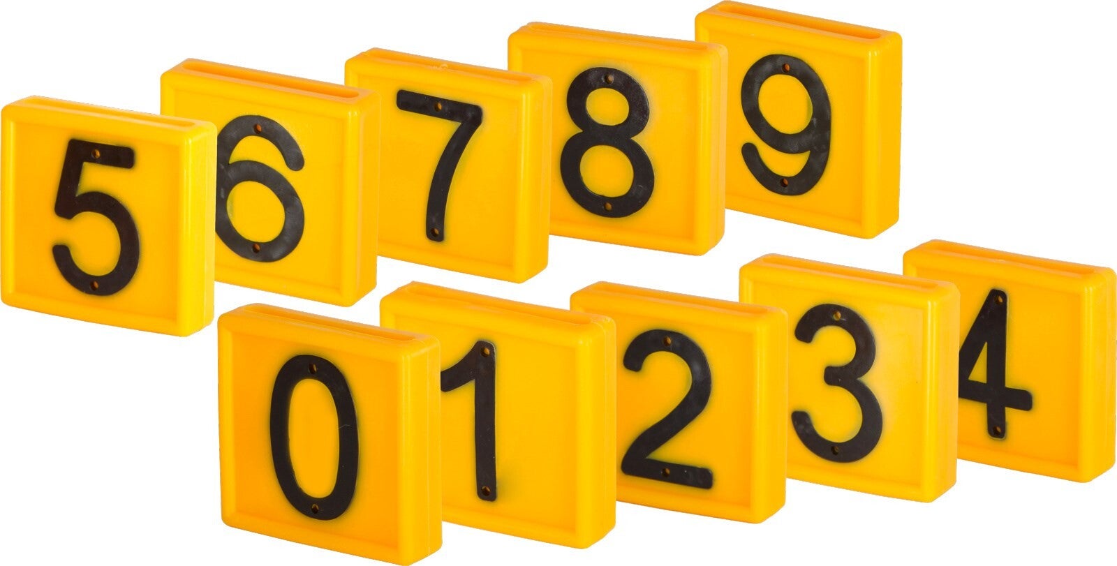 Halsbandnummer geel - Plaquette numérotée jaune - Numbering block yellow - Nummernblock gelb