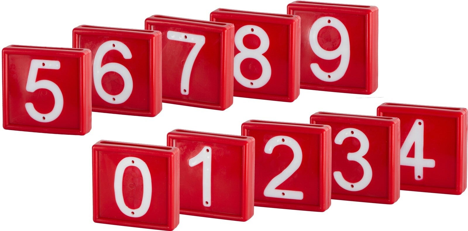 Halsbandnummer rood - Plaquette numérotée rouge - Numbering block red - Nummernblock rot