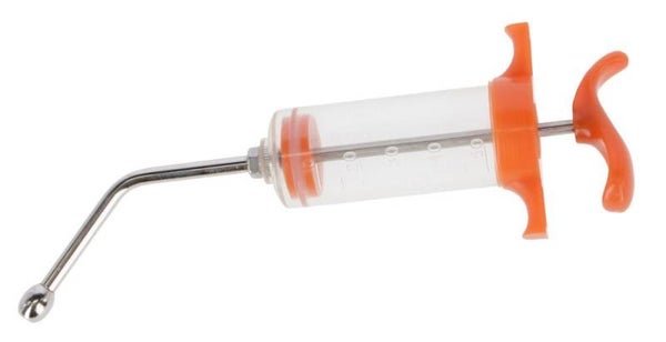Doseerspuit van nylon - Seringue Nylon de dosage avec canule de drogage - Nylon Dosing Syringe with Input Cannula - Nylon-Dosierspritze mit Eingabekanüle
