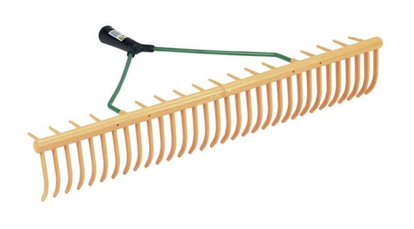 Grashark van kunststof - Râteau à gazon PVC - Plastic garden rake - Kunststoff-Rasenrechen