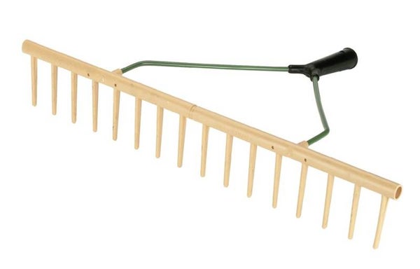 Hark van kunststof, 16 tanden - Râteau PVC, 16 dents - Plastic bow rake, 16 tines - Kunststoffrechen, 16 Zinken