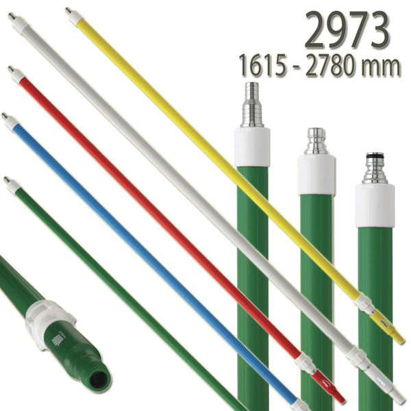 Telescopische steel met waterdoorvoer, slangpilaar - Manche télescopique à passage d'eau - Telescopic waterfed handle - Teleskopstiel mit wasserdurchlauf 