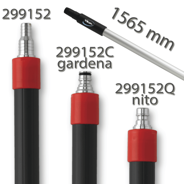 Ergonomische steel met waterdoorvoer - Manche en aluminium à passage d'eau - Aluminium handle waterfed - Stiel mit wasserdurchlauf