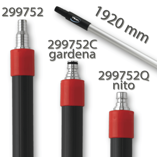 Ergonomische lange steel met waterdoorvoer - Manche en aluminium à passage d'eau - Aluminium handle waterfed - Stiel mit wasserdurchlauf alu 