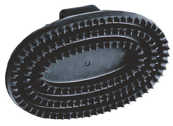 Ovale kerriekam - Etrille ovale - Oval rubber - Gummistriegel oval Currycomb