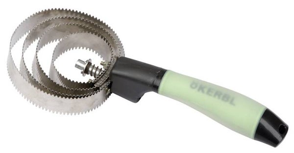 Amerikaanse curry kam met gel handvat - Étrille américaine avec poignée en gel - Spiral curry comb with gel handle - Spiralstriegel mit gelgriff