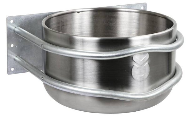 RVS-voedertrog rond - Mangeoire ronde en acier inoxydable - Feeding trough stainless steel, round - Edelstahl-futtertrog rund