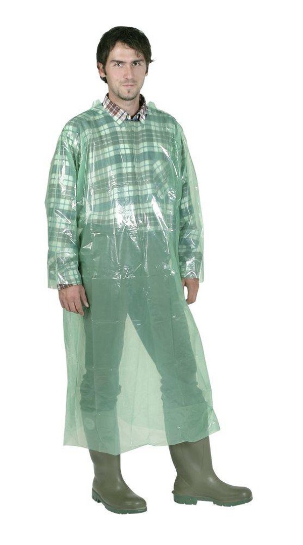 Wegwerpjas groen - Manteau à usage unique vert - Disposable coverall, green - Einwegmantel grün