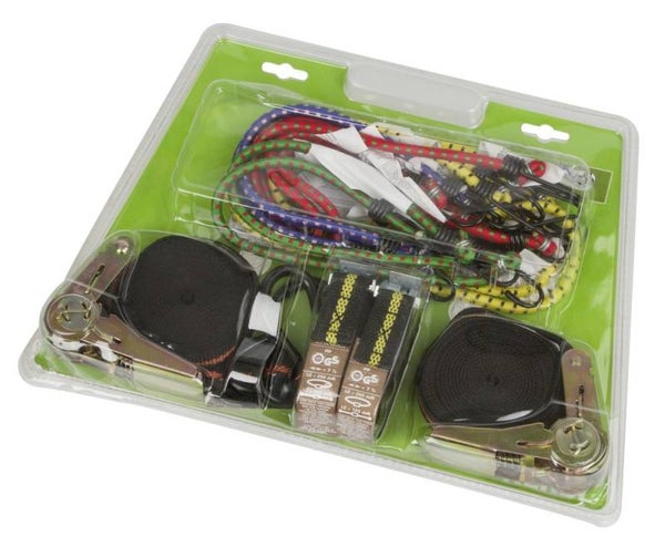 Sjorbandset, 12-delig - Kit d’arrimage 12 pièces - Lashing strap set, 12-pieces - Zurrgurtset 12-teilig