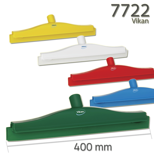 Full colour hygiëne vloertrekker-flexibele nek - Raclette double-lame pivotante - Hygienic revolving Neck squeegee - Hygienischer wasserabzieher mit austauschb.