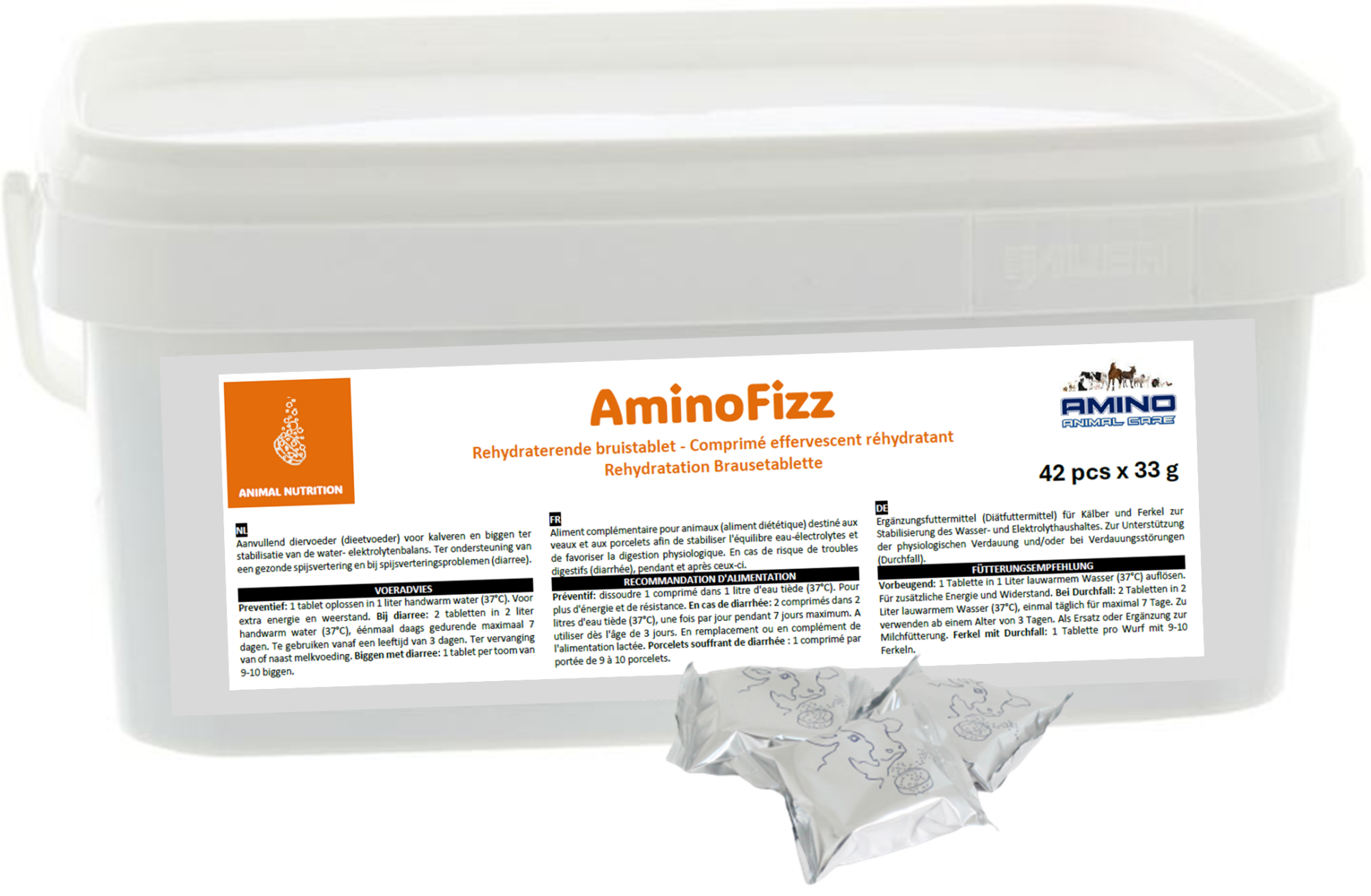 AminoFizz bruistabletten - tablettes effervescentes - Effervescent tablets - Brausetablette