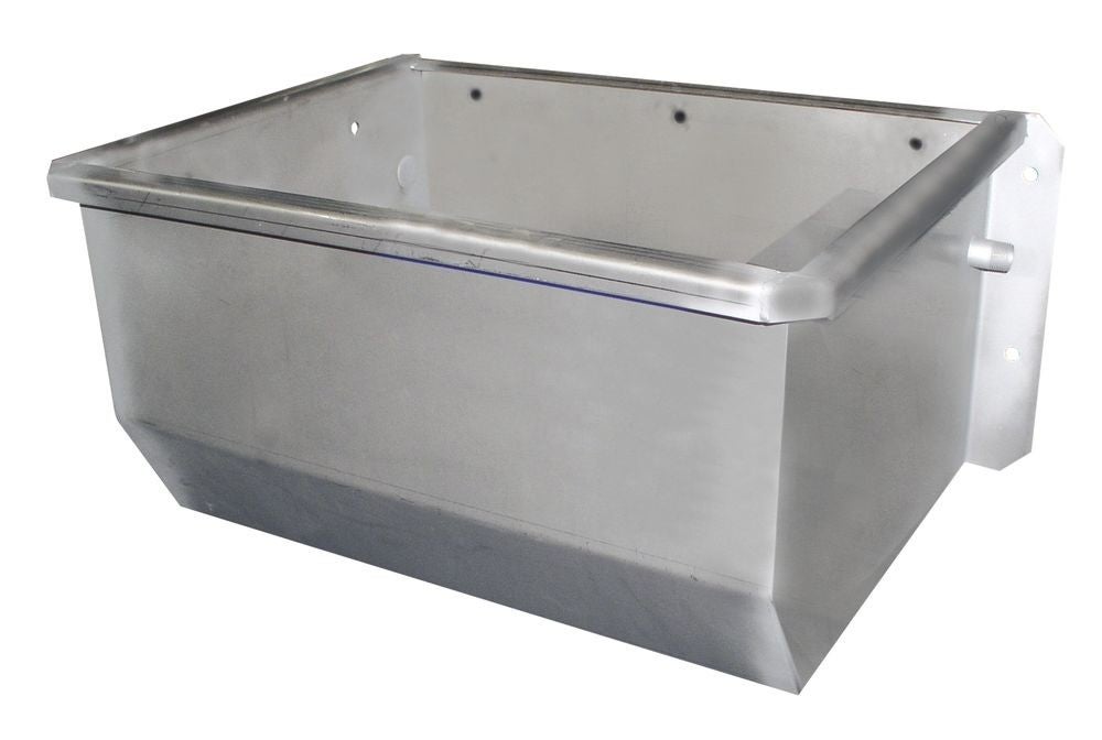 Trogdrinkbank RVS, verwarmbaar - Abreuvoir en inox chauffant - Stainless steel water trough, heatable - Trogtränke edelstahl