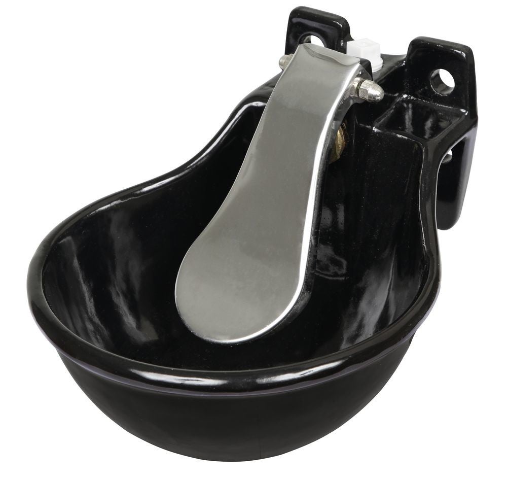 Gietijzeren drinkbak met RVS lepel - Abreuvoir à palette en inox - Water bowl cast iron with stainless steel tongue - Tränkebecken guss mit edelstahlzunge G16