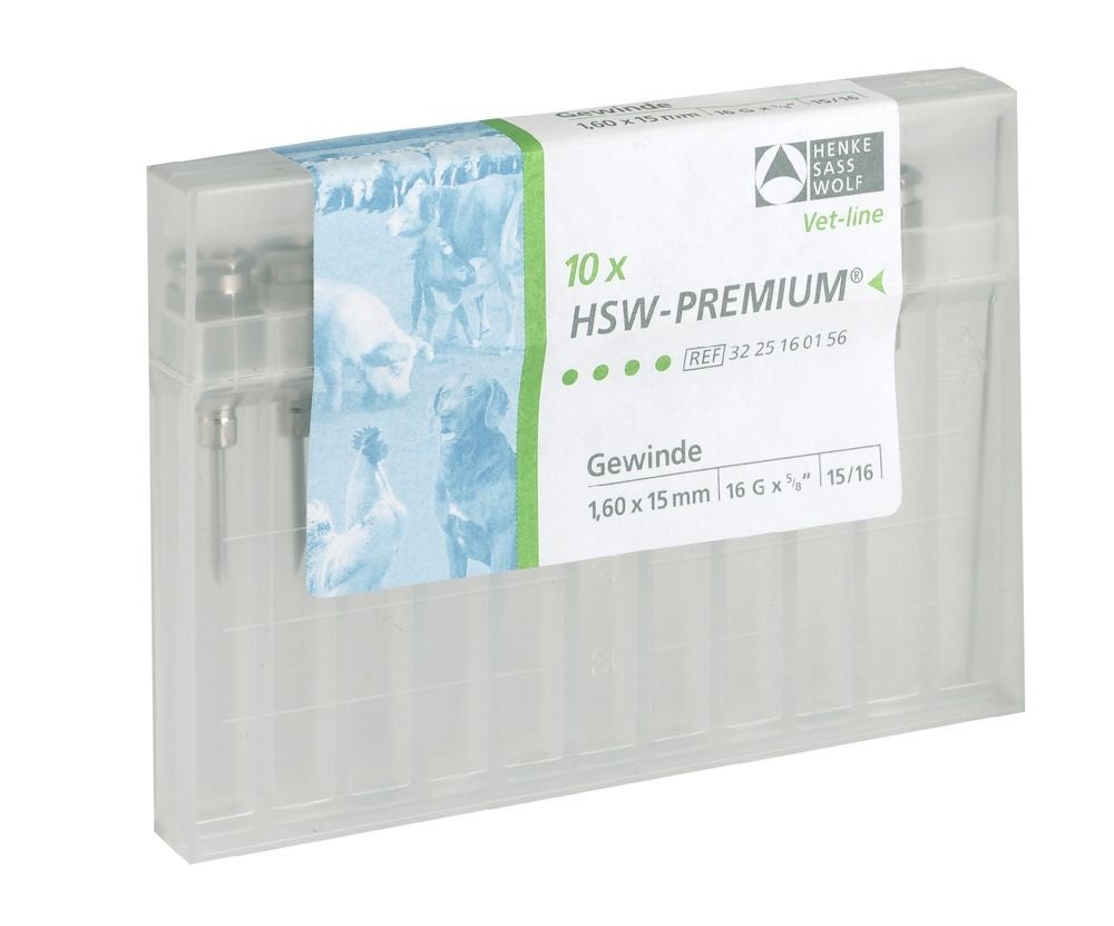 Canule met schroefdraad-opzetstuk - Canule avec embout fileté - Cannula with Threaded Attachment - Kanüle mit Gewinde-Ansatz HSW-Premium