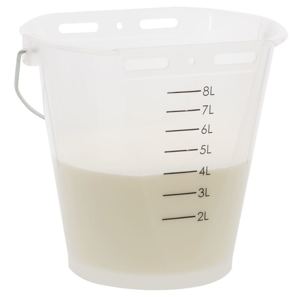 Kalverspeenemmer transparant - Seau d'allaitement transparent - Feeding bucket transparent -  Tränkeeimer transparent 8L
