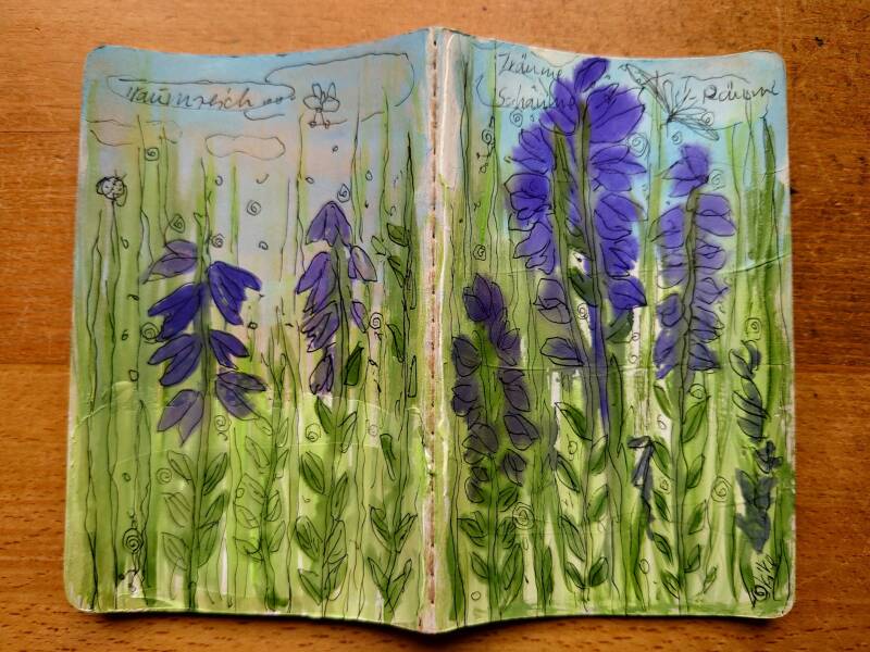 Notizheft original handgemalt Kirsten Kohrt Art  