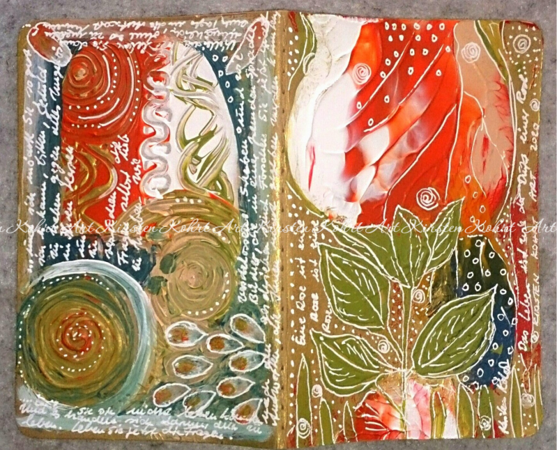 Notizbuch Notizheft Dreamnotebooks Kirsten Kohrt Art original Kunst intuitive Malerei Einzelstücke Geschenkideen sold 