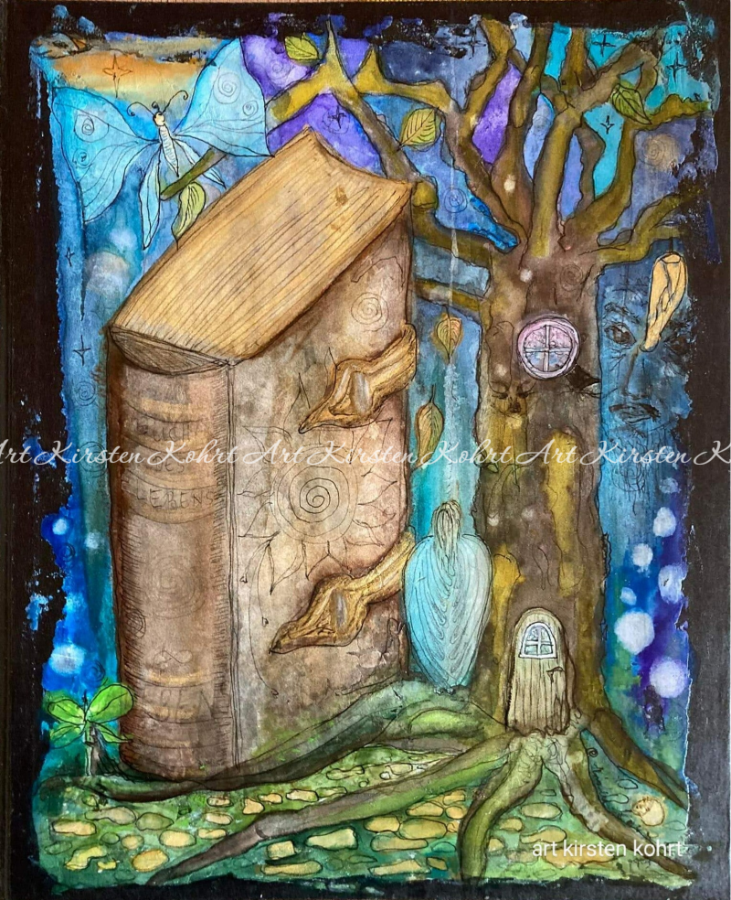 Rednermappe original handgemalt Einzelstück Kunstwerk Kirsten Kohrt Art 