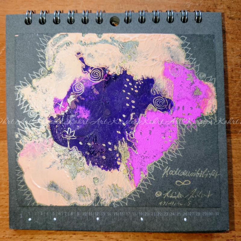 Wandkalender 13x13 cm Kirsten Kohrt Art 