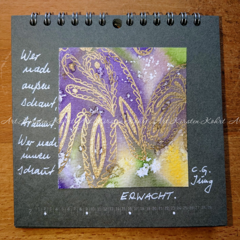 Wandkalender 13x13 cm Kirsten Kohrt Art 