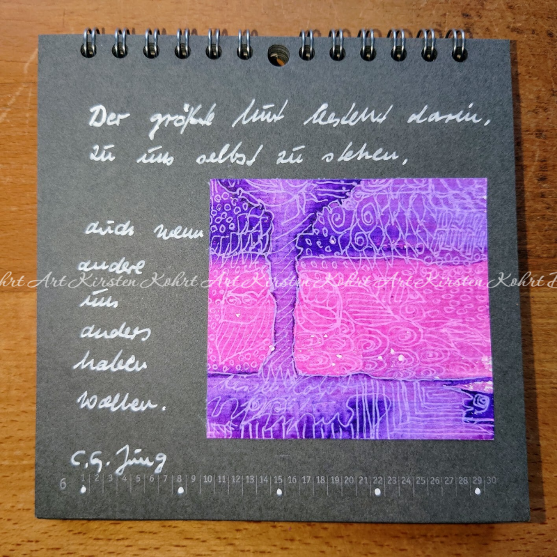 Wandkalender 13x13 cm Kirsten Kohrt Art 