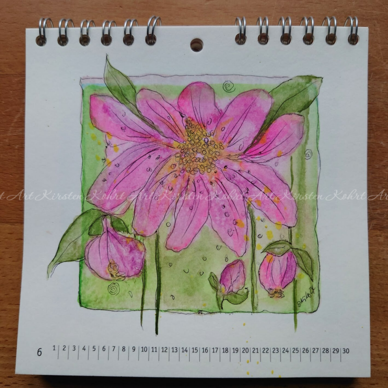 Kalender immerwährend personalisierbar Kirsten Kohrt Original Kunst avialable Geschenkidee giftideas 