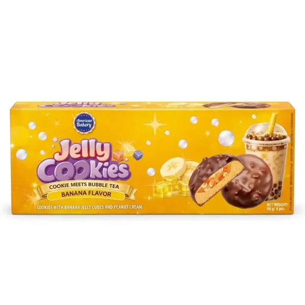 Jelly Cookies Bubble Tea Banana Flavor 96g