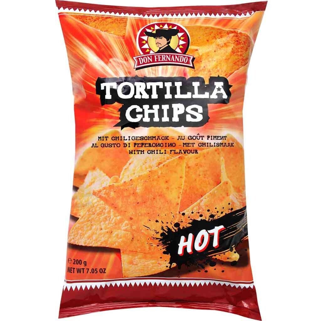 DON FERNANDO TORTILLA CHIPS HOT 200G
