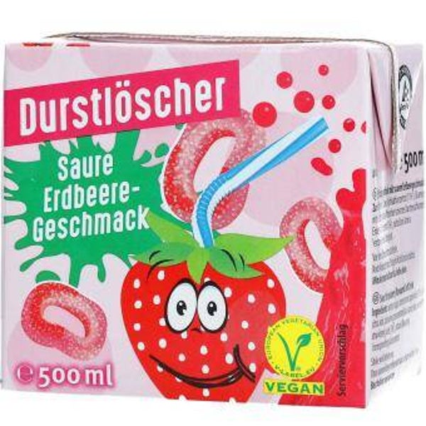 Durstlöscher Saure Erdbeeren Geschmack 500ml