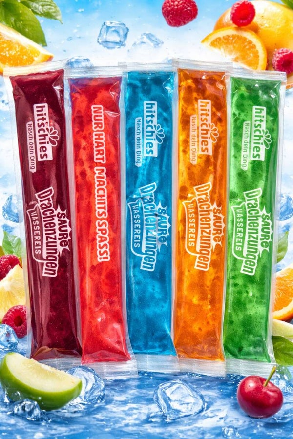 🍬 Saure Drachenzungen Wassereis – extra sauer & erfrischend! ❄️