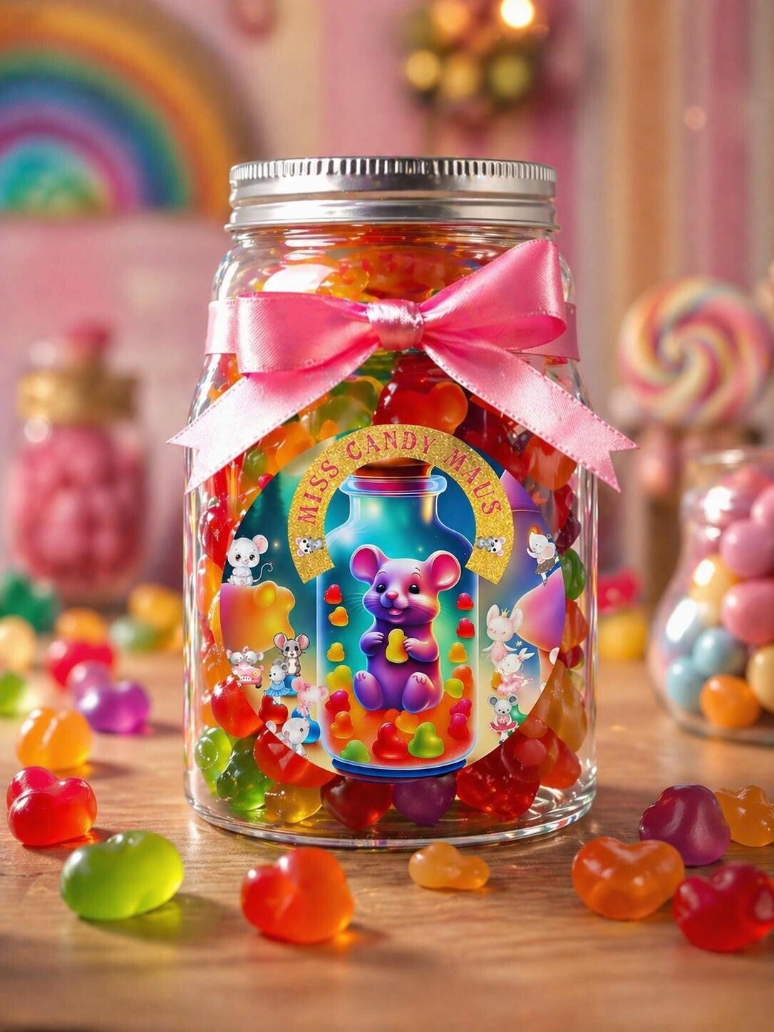 Candy Bottle 1 kg 🍬 – 10 Sorten Auswahl Fruchtgummis | Bunte Vielfalt & purer Naschspaß