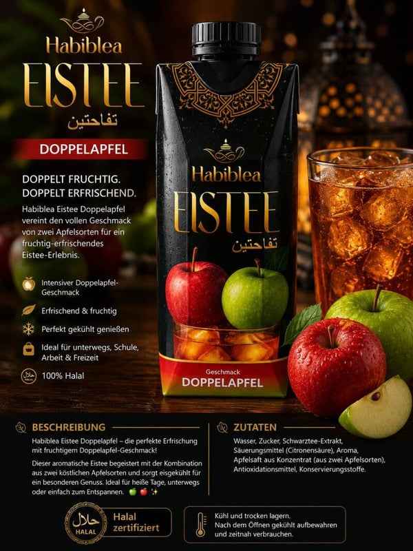 🥤 Habiblea Eistee Doppelapfel – Doppelt fruchtig