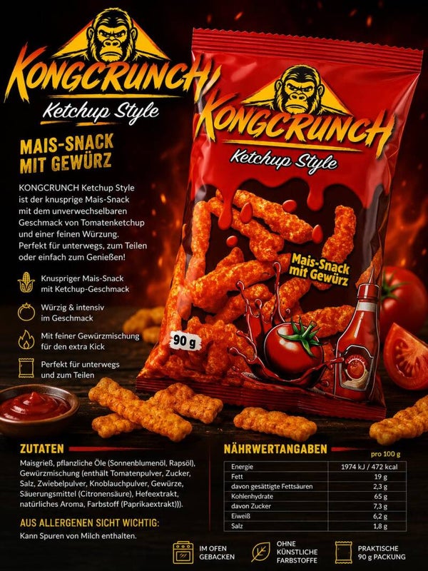 🍅 KONGCRUNCH Ketchup Style 90g