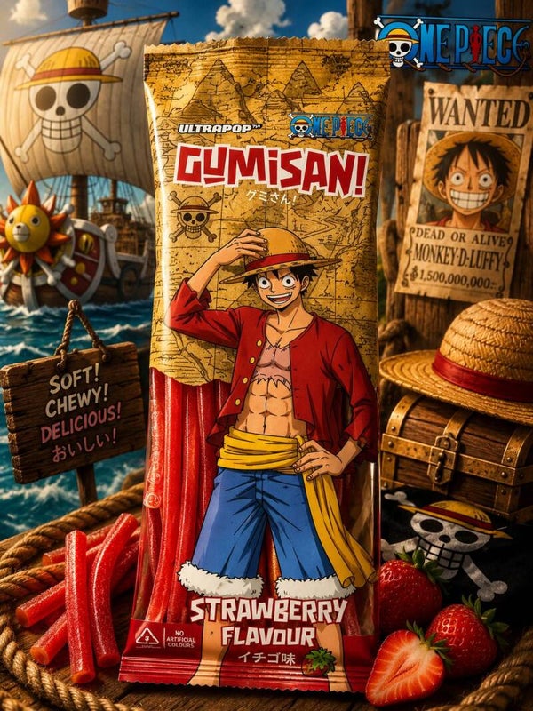 GUMISAN one piece – Strawberry Flavour 🍓🏴‍☠️